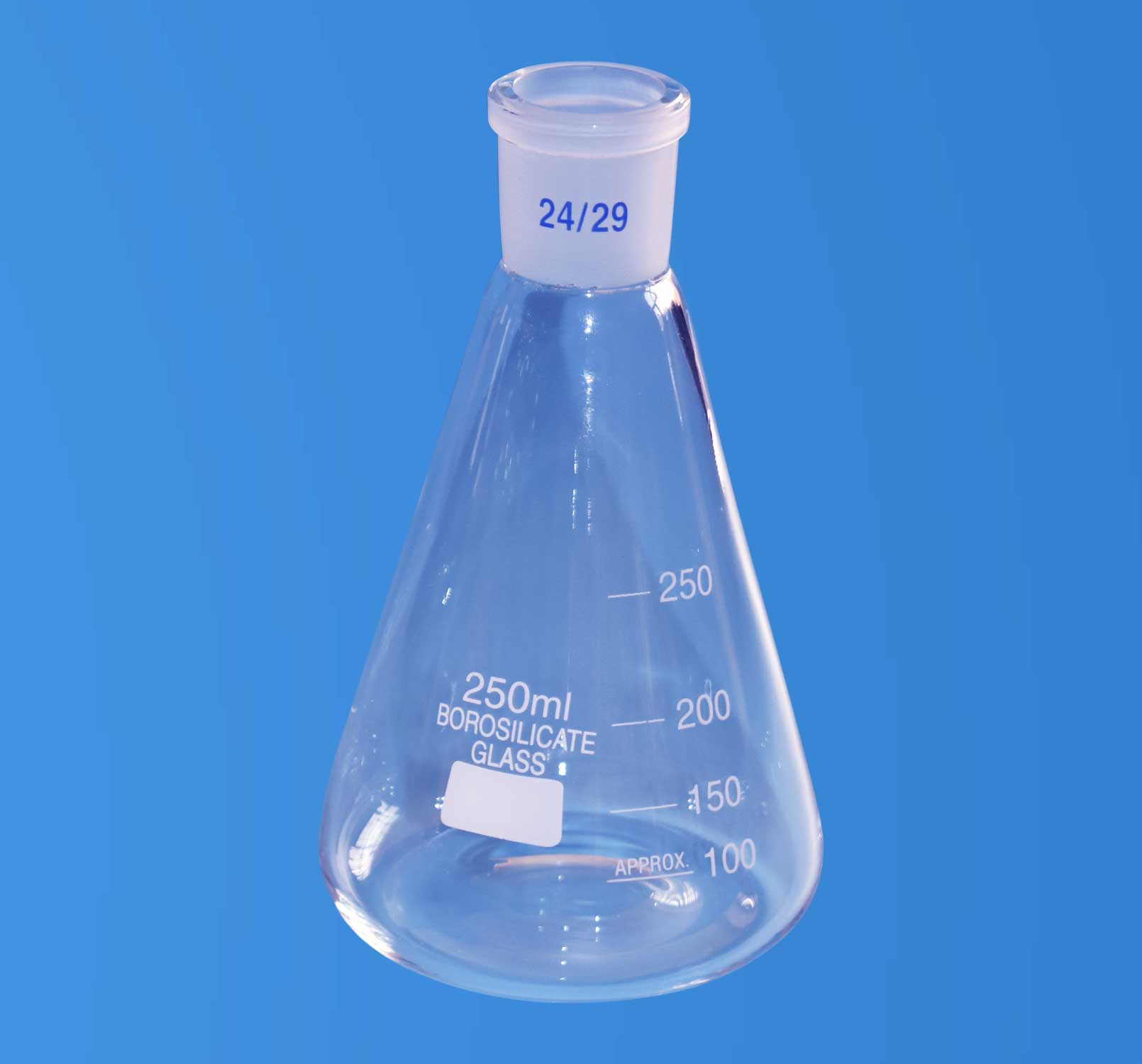 Conical Flask With Interchangeable Joint Erlenmeyer Flask/Conical Flask, Glassware, Chemistry