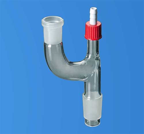 Swan Neck Adapter With Screw-Thread Joint for Thermometers, Air Leak Tubes