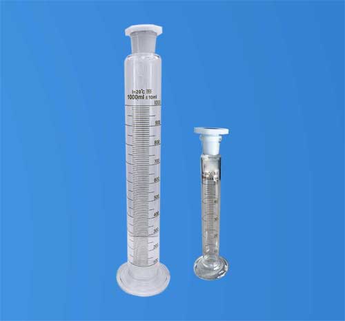 Measuring Cylinder With Ground Glass Joint, Stopper & Round Base
