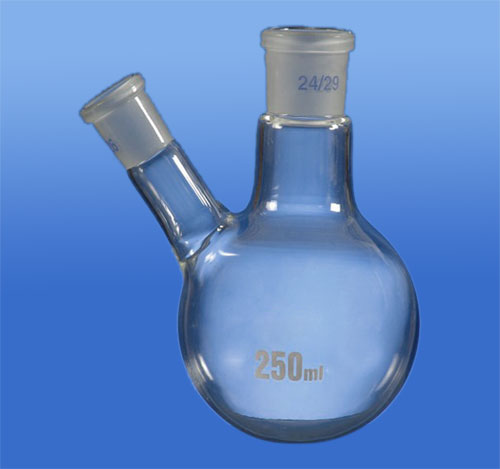 Round Bottom Flask, with 2 necks 1 Angled Side Neck