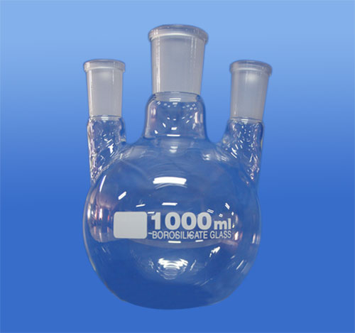 Round Bottom Flask with 3 Necks 2 Parallel Side Neck